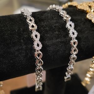Silver Gold Plated Infinity Bracelet